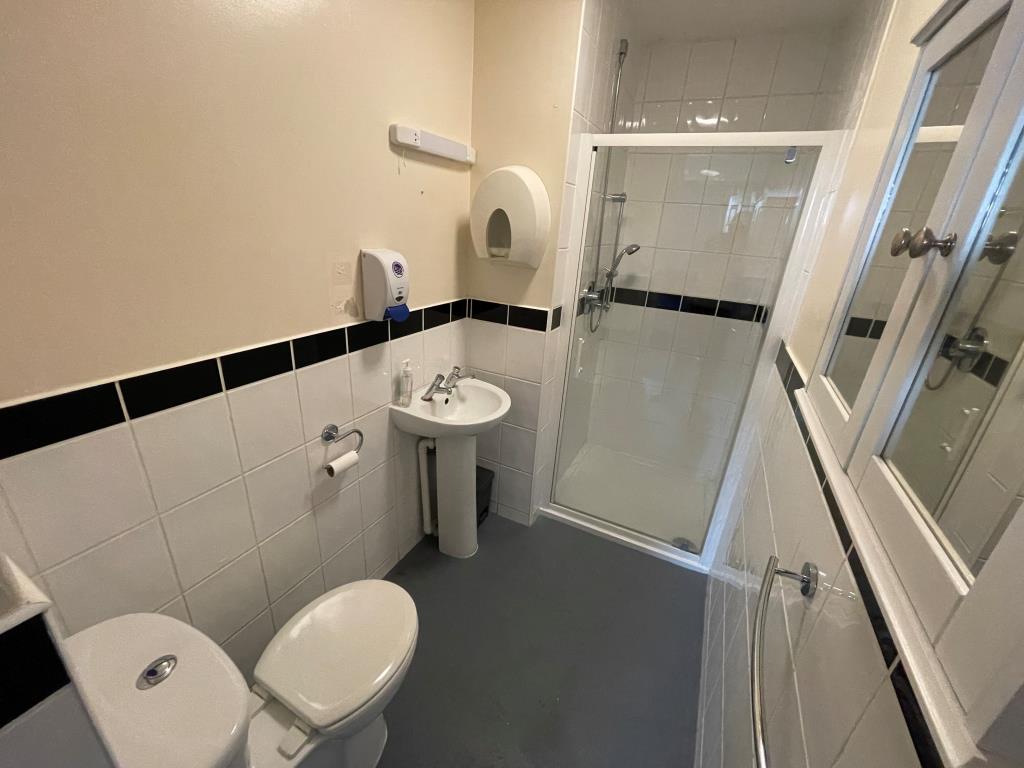 Lot: 98 - TWO FLATS AND ANNEX IN VILLAGE LOCATION - Toilet with shower